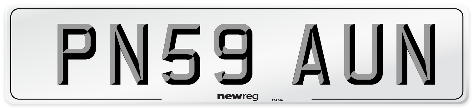 PN59 AUN Number Plate from New Reg